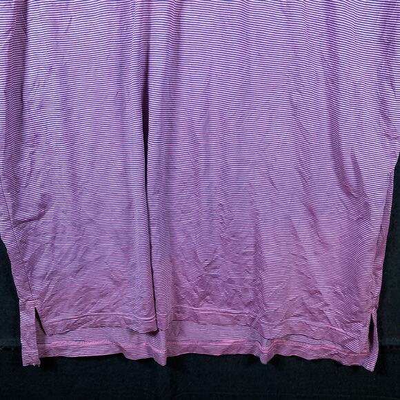 Peter Millar Mens Shirt Purple Blue Stripe Summer Comfort Polo Stretch XLarge - Picture 4 of 12